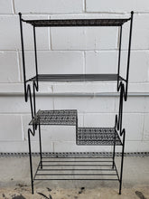 Load image into Gallery viewer, Mid Century Metal Plant Stand/Shelf
