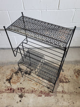 Load image into Gallery viewer, Mid Century Metal Plant Stand/Shelf