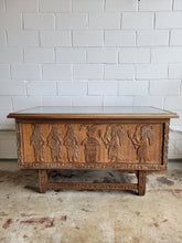Load image into Gallery viewer, MCM Carved Mayan Revival Desk