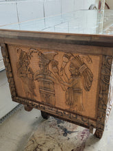 Load image into Gallery viewer, MCM Carved Mayan Revival Desk