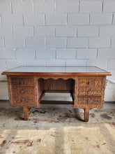 Load image into Gallery viewer, MCM Carved Mayan Revival Desk