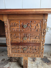 Load image into Gallery viewer, MCM Carved Mayan Revival Desk