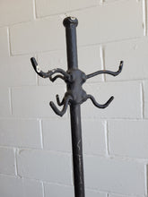 Load image into Gallery viewer, Primitive Painted Wrought Iron Coat Rack