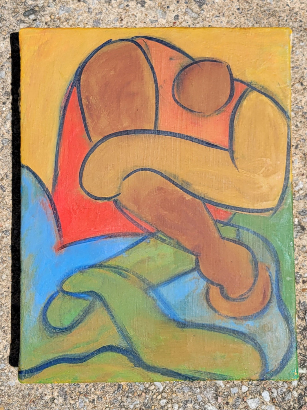 Figural Abstract, Oil on Canvas