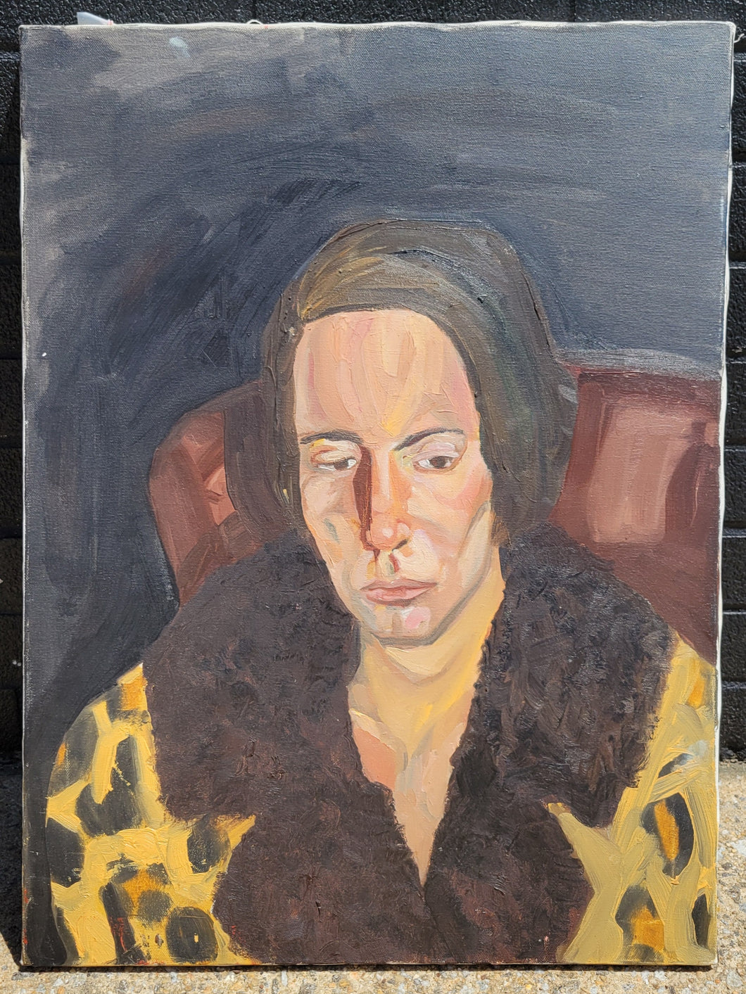 Portrait of Lady in Leopard Coat