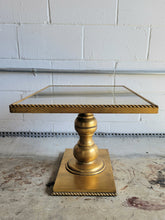 Load image into Gallery viewer, Vintage Gilt Wood Pedestal End Table