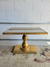 Load image into Gallery viewer, Vintage Gilt Wood Pedestal End Table