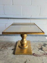 Load image into Gallery viewer, Vintage Gilt Wood Pedestal End Table