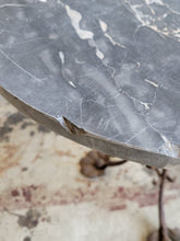 Load image into Gallery viewer, Marble Top Victorian Wrought Iron Table