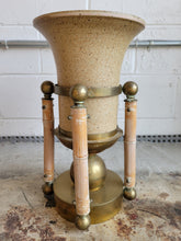 Load image into Gallery viewer, Hollywood Regency Style Brass Planter, with Pottery Insert