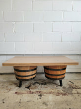 Load image into Gallery viewer, Barrel Coffee Table with Laminate Top