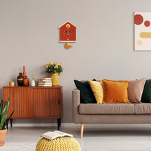 Load image into Gallery viewer, Birdhouse Pendulum Clock - Wood