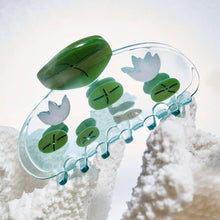 Load image into Gallery viewer, Pond with Lily Pads and Lotus Flowers Hair Clip