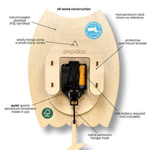 Load image into Gallery viewer, Birdhouse Pendulum Clock - Wood