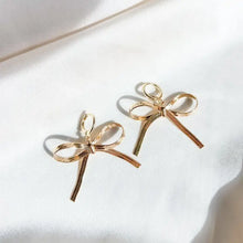 Load image into Gallery viewer, Bow Hoop Earrings