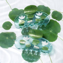Load image into Gallery viewer, Pond with Lily Pads and Lotus Flowers Hair Clip