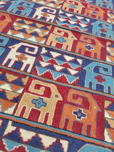 Load image into Gallery viewer, Tribal Chain Stitched Animal Rug