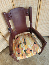 Load image into Gallery viewer, Antique Arts & Crafts Chair with Barkcloth Upholstery