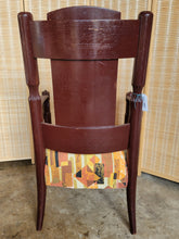 Load image into Gallery viewer, Antique Arts & Crafts Chair with Barkcloth Upholstery