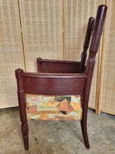 Load image into Gallery viewer, Antique Arts & Crafts Chair with Barkcloth Upholstery