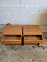 Load image into Gallery viewer, Pair of Mid Century Danish Teak Nightstands