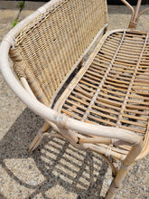 Load image into Gallery viewer, Mid Century Rattan and Wicker Loveseat