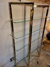 Load image into Gallery viewer, Vintage French Brass And Glass Etegere