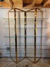 Load image into Gallery viewer, Vintage French Brass And Glass Etegere