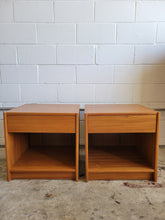 Load image into Gallery viewer, Pair of Mid Century Danish Teak Nightstands