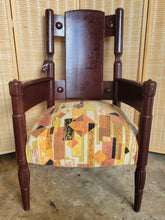 Load image into Gallery viewer, Antique Arts & Crafts Chair with Barkcloth Upholstery