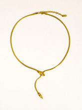 Load image into Gallery viewer, Gildora 18K Gold Non-Tarnish Serpent Y Lariat Necklace