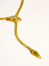 Load image into Gallery viewer, Gildora 18K Gold Non-Tarnish Serpent Y Lariat Necklace