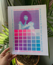 Load image into Gallery viewer, Cher Color Chart Riso Print
