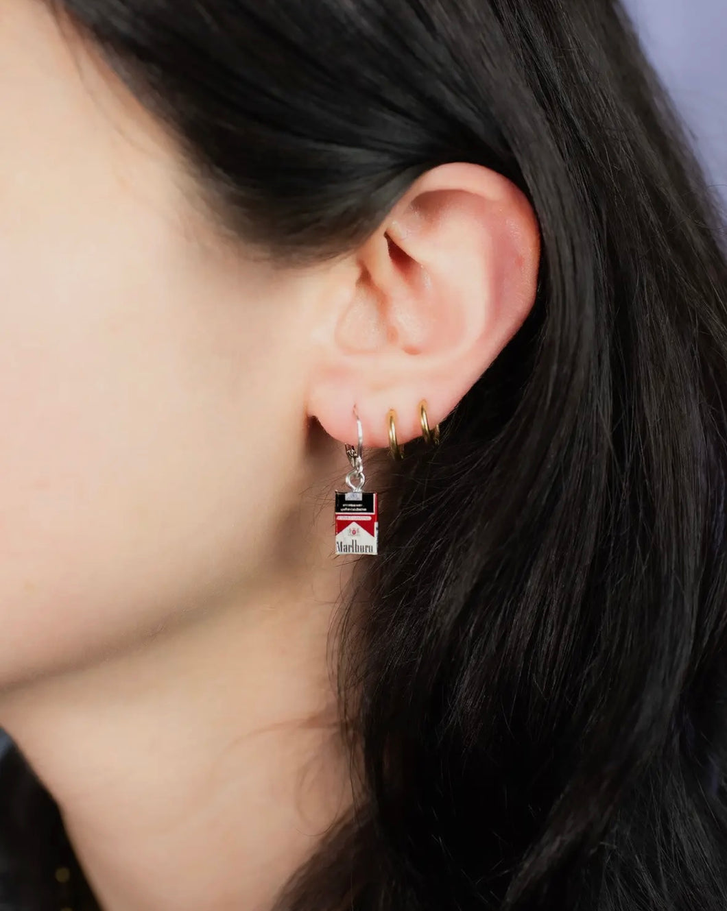 Cigarette Box Earrings