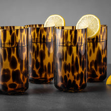 Load image into Gallery viewer, Tortoise shell 4 Pc High Ball Set
