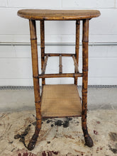 Load image into Gallery viewer, Victorian Scorched Bamboo End Table

