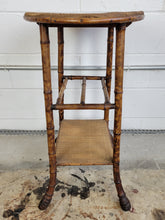 Load image into Gallery viewer, Victorian Scorched Bamboo End Table
