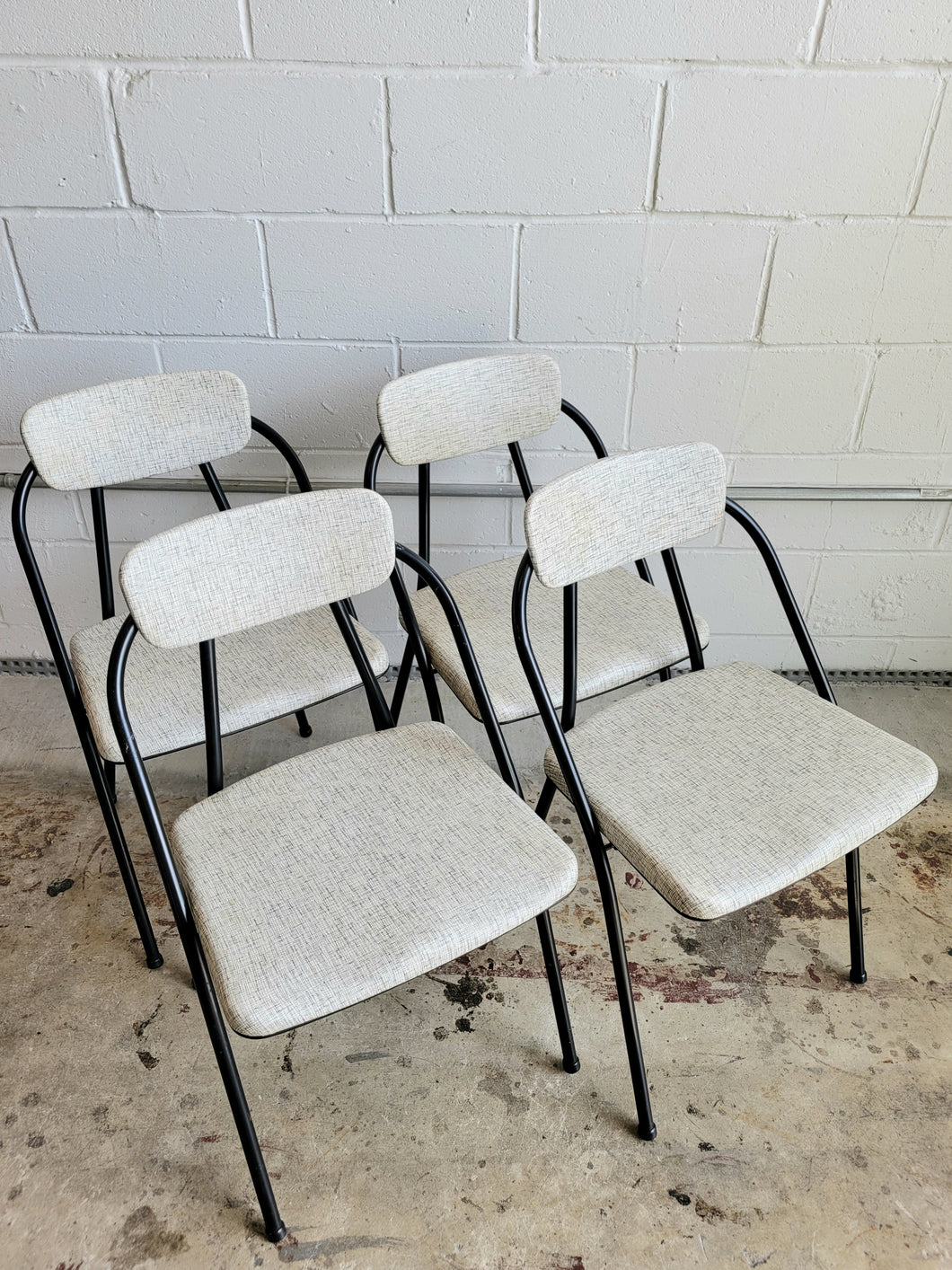 Set of Four Mid Century Folding Chairs