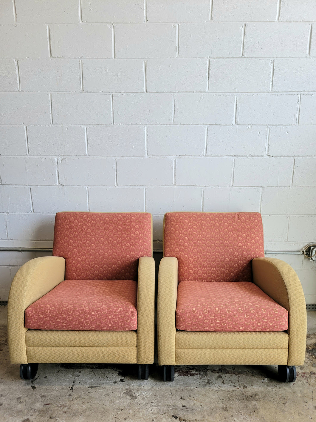 Pair of 1980s Deco Style Arm Chairs