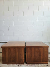Load image into Gallery viewer, Pair of Mid Century Storage End Tables
