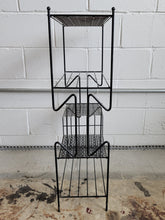 Load image into Gallery viewer, Mid Century Metal Plant Stand/Shelf
