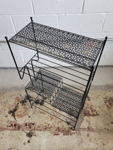 Load image into Gallery viewer, Mid Century Metal Plant Stand/Shelf
