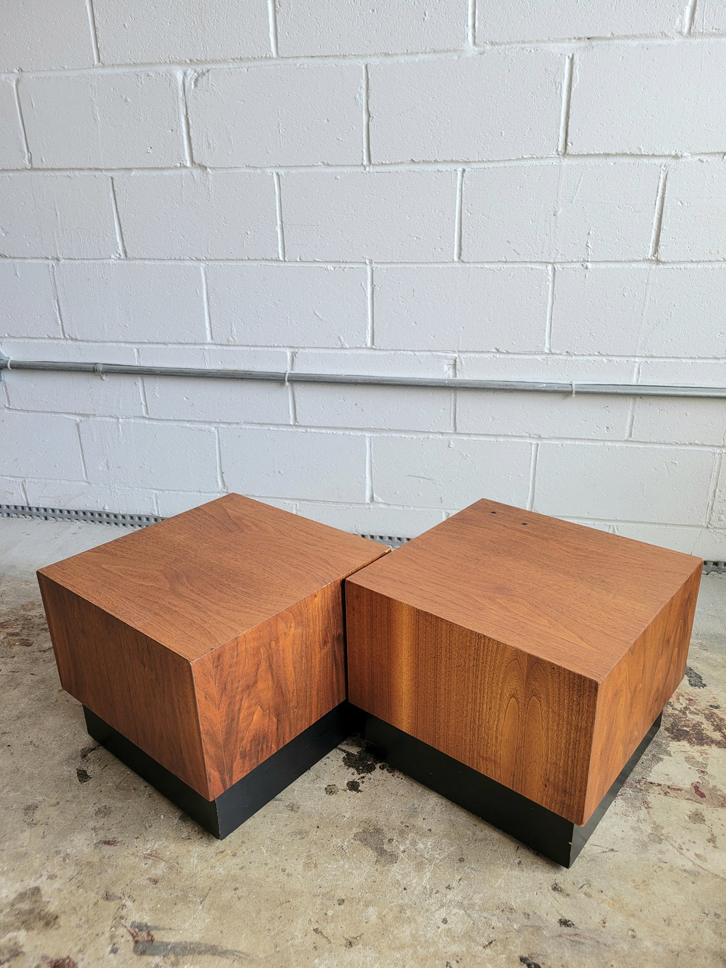 Pair of Mid Century Cube End Tables