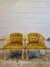 Load image into Gallery viewer, Pair of Vintage Cane Back Club Chairs
