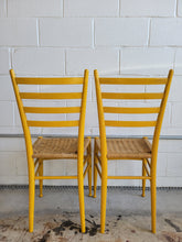 Load image into Gallery viewer, Pair of Danish Style Ladder Back Farm Chairs
