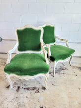 Load image into Gallery viewer, Pair of Vintage French Style Velvet Upholstered Occasional Chairs
