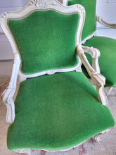 Load image into Gallery viewer, Pair of Vintage French Style Velvet Upholstered Occasional Chairs
