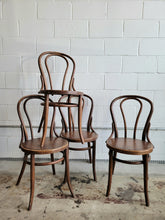 Load image into Gallery viewer, Set of Four Antique Thonet Chairs
