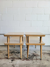 Load image into Gallery viewer, Pair of Mid Century Stepped End Tables
