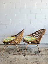 Load image into Gallery viewer, Pair of 1960s Wicker Basket Chairs
